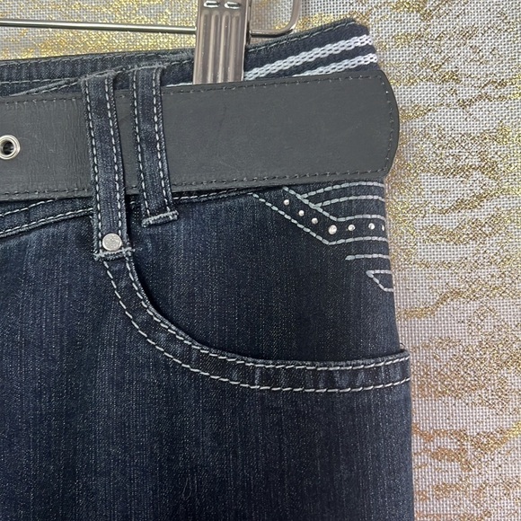 UN Jour Ailleurs Paris Dark Blue Wash Straight Woman’s Jeans Size 40 - Picture 6 of 15